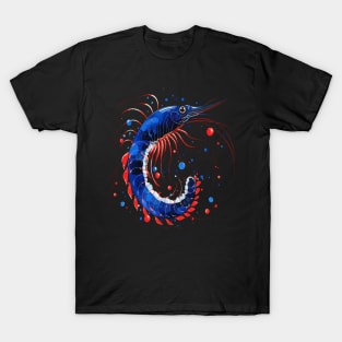 Patriotic Blue Shrimp T-Shirt